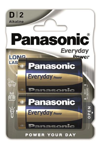 Батарейка Panasonic EVERYDAY POWER лужна D(LR20) блістер, 2 шт. LR20REE/2B
