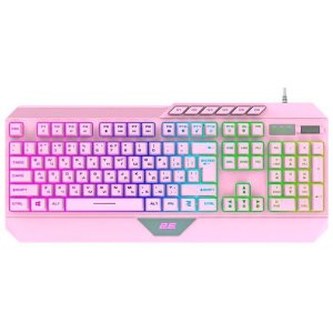 Клавиатура игровая 2E Gaming KG315 RGB USB Pink Ukr (2E-KG315UPK)