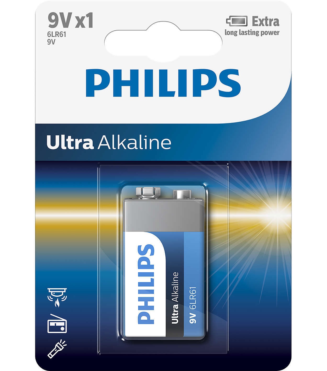 Батарейка Philips Ultra Alkaline 6LR61 BLI