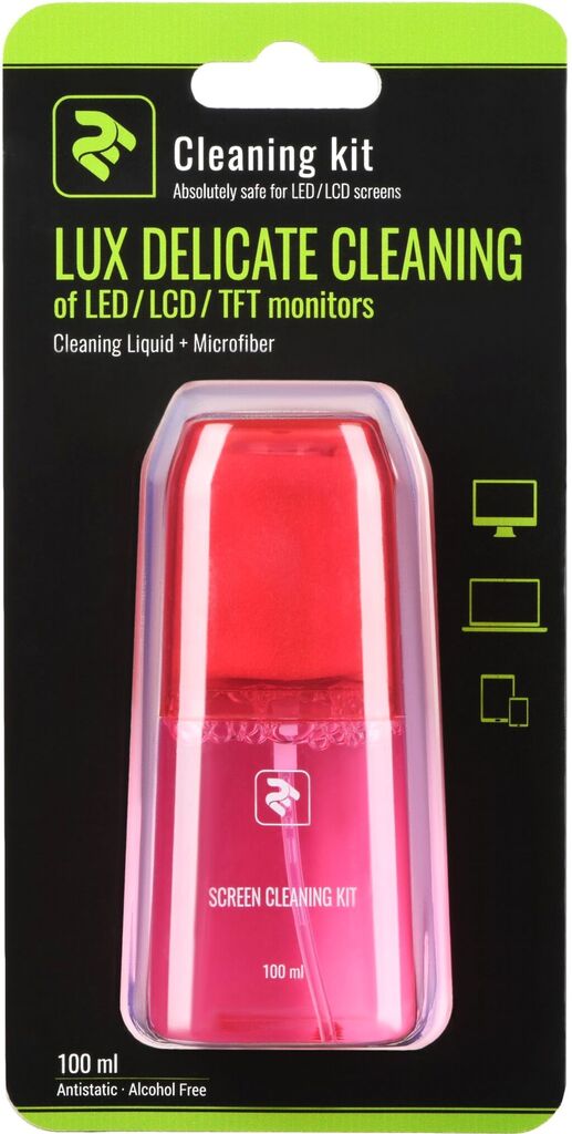 Чистячий засіб 2E LUX CLEAN 100ml Liquid для LED / LCD + серветка, Red (2E-SKTR100LRD)