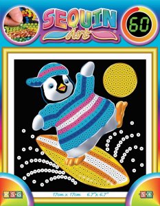 Набор для творчества 60 Penguin Sequin Art
