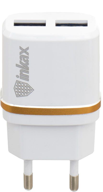 Зарядний пристрій Inkax CD-11 Travel charger 2USB 2.4A White