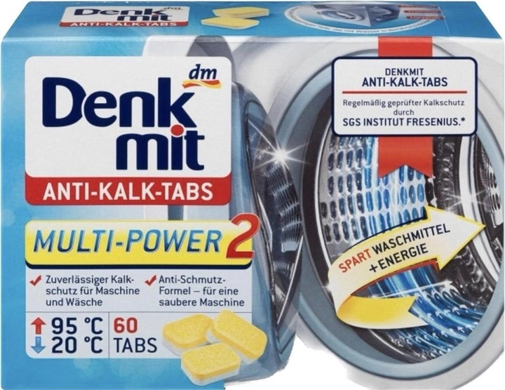 Таблетки для пральних машин Denkmit Anti-Kalk-Tabs 60 шт