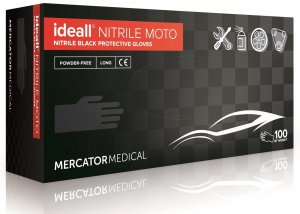 Перчатки нитриловые Mercator Medical ideall NITRILE MOTO, размер L (8-9), 50 пар.