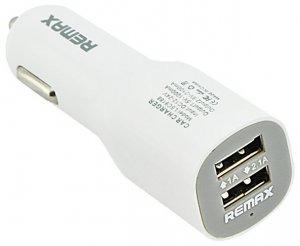 Зарядное устройство Remax USBx2 2.1 A/1A White