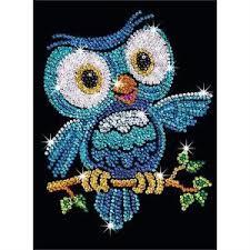 Набор для творчества Ozzy RED Owl Sequin Art