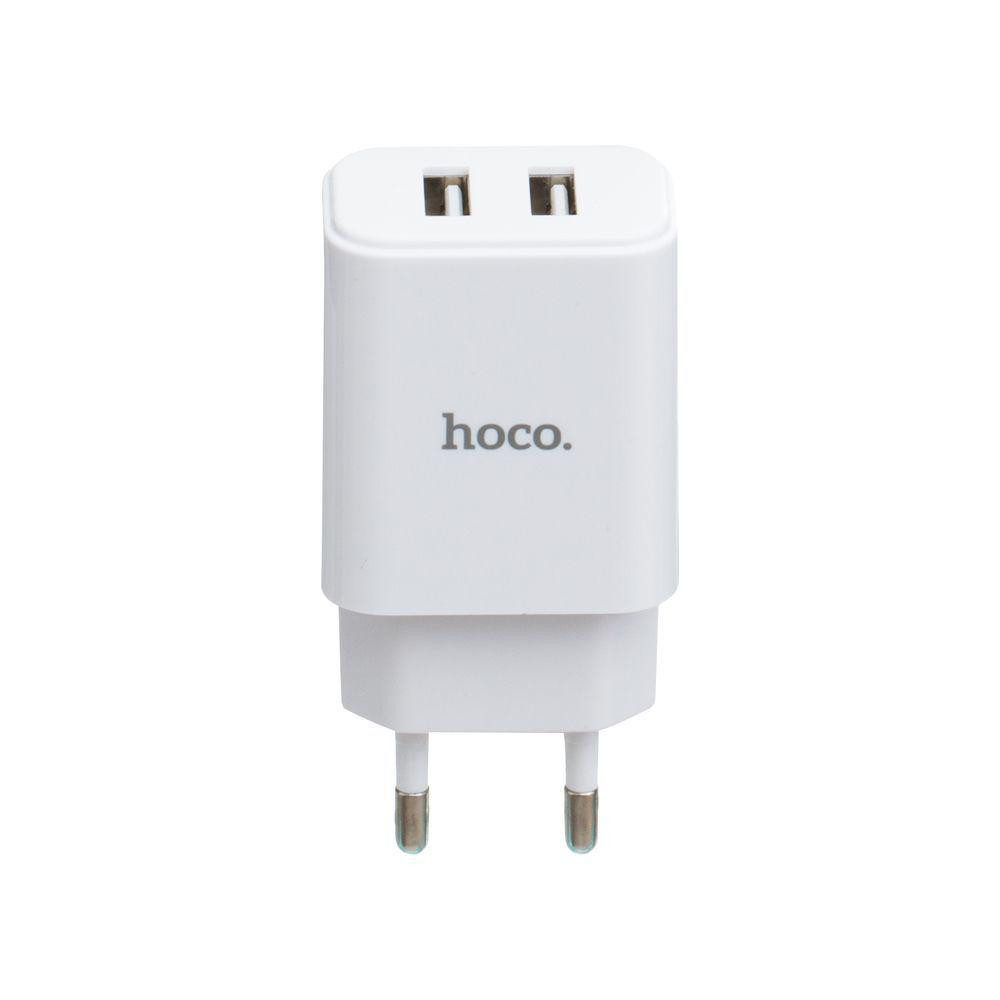 Зарядное устройство HOCO C62A Victoria 2USB/2,1 A+Type-C White