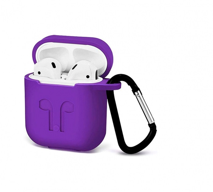 Чохол для навушників AirPods (фіолетовий) Silicone Case