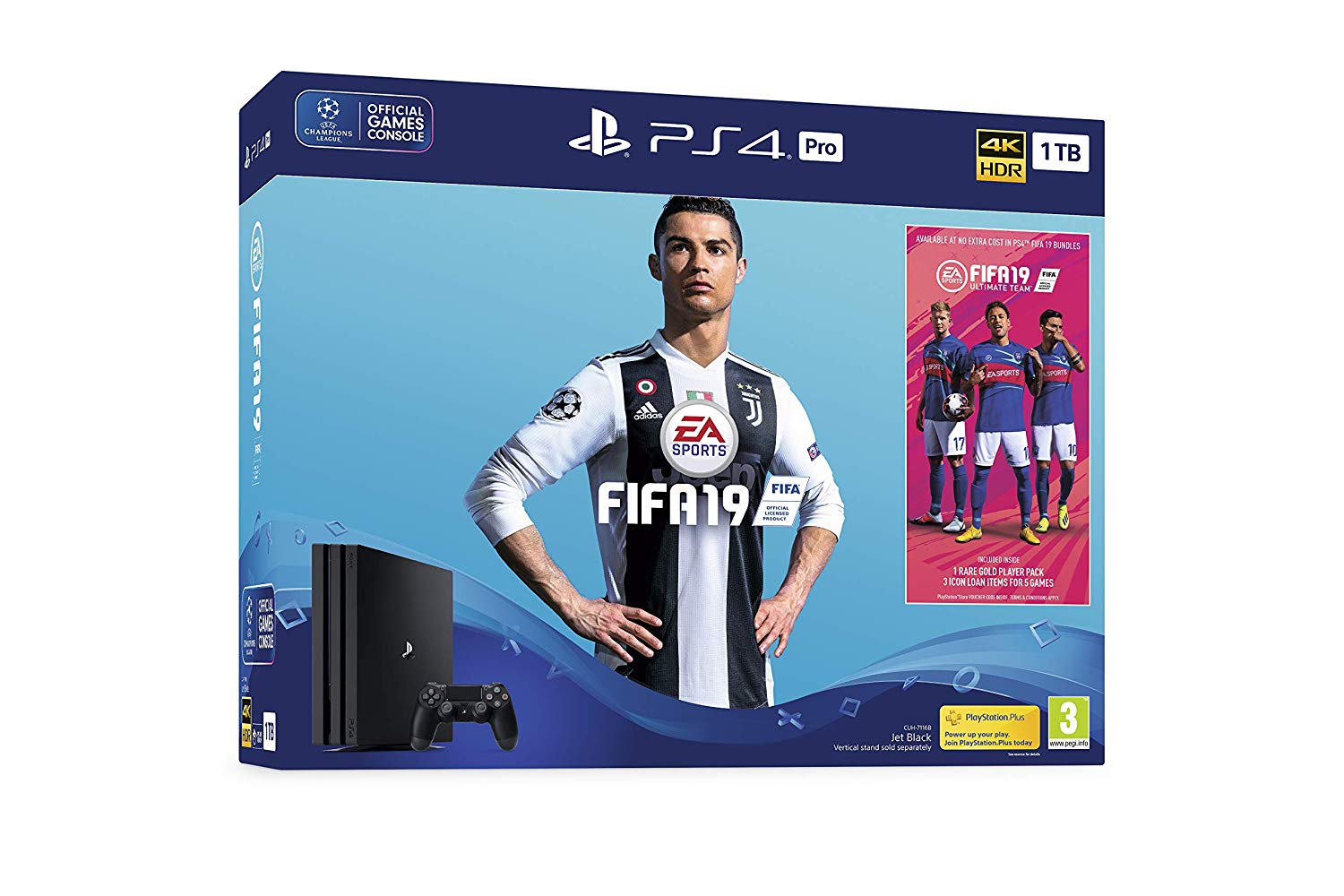 Игровая приставка Sony PlayStation 4 PRO (PS4 PRO) 1TB Black+ FIFA 2019 *