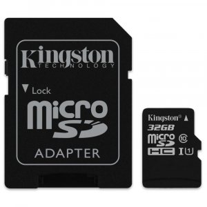 Карта памяти Kingston microSDHC 32Gb Canvas Select U1 (R80/W10)+ ad
