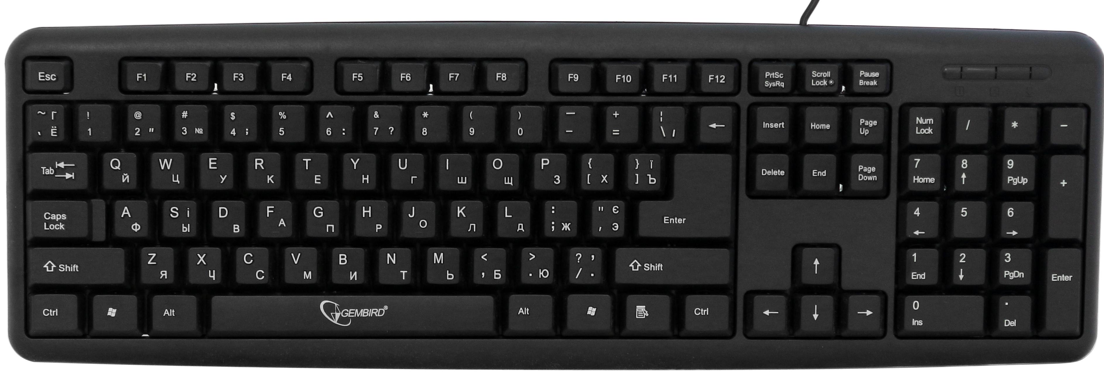 Клавіатура Gembird KB-U-103-UA Black, UKR