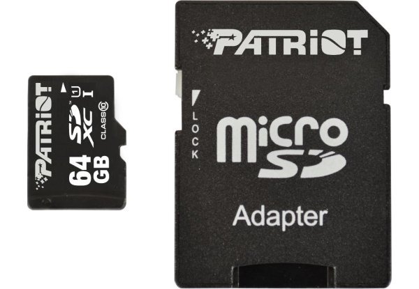 Карта пам'яті Patriot LX Series microSDXC 64Gb class 10