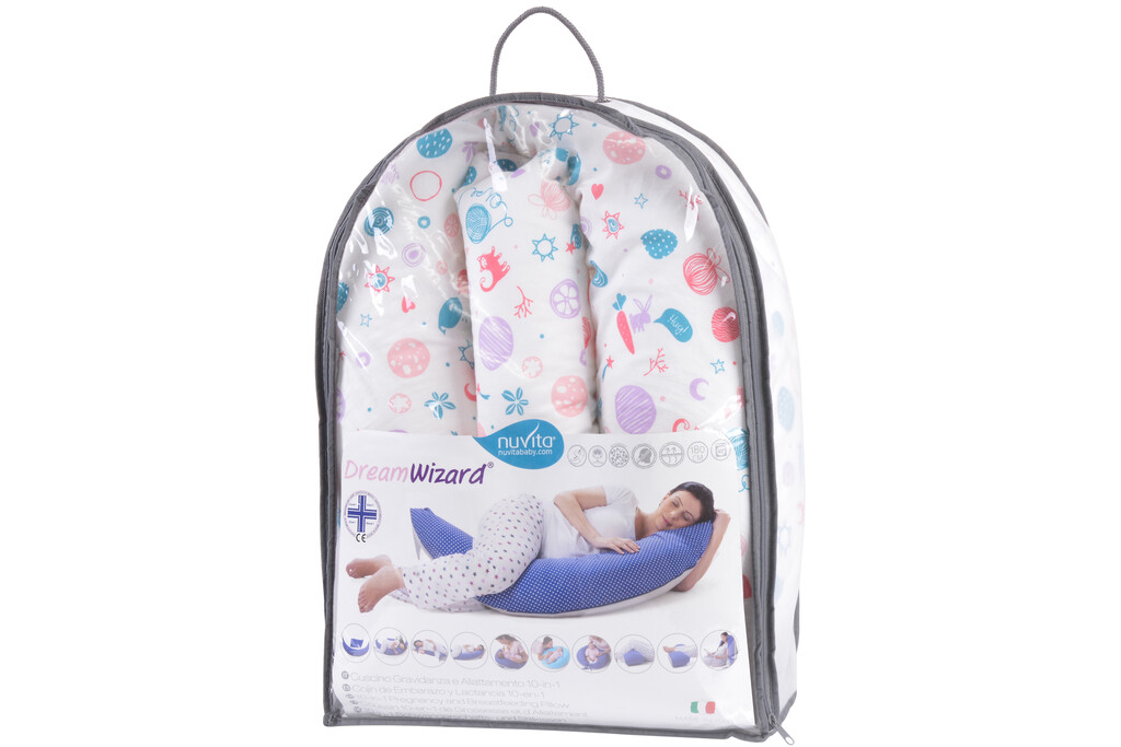 Подушка для вагітних Nuvita 10 в 1 DreamWizard (біла)