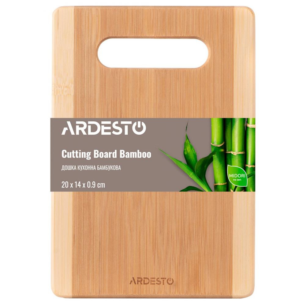Дошка для нарізки Ardesto Midori, 20*14*0.9 см, бамбук (AR1420BM)