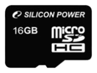 Карта памяти Silicon Power microSDHC card 16GB Class 10 no adapter